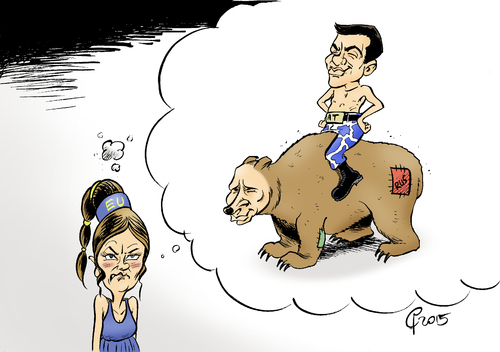 Cartoon: Bärenritt (medium) by Paolo Calleri tagged eu,bruessel,griechenland,athen,russland,moskau,regierungschef,alexis,tsipras,besuch,praesident,wladimir,putin,schuldenkrise,reformen,sparpolitik,austeritaet,finanzen,wirtschaft,karikatur,cartoon,paolo,calleri,eu,bruessel,griechenland,athen,russland,moskau,regierungschef,alexis,tsipras,besuch,praesident,wladimir,putin,schuldenkrise,reformen,sparpolitik,austeritaet,finanzen,wirtschaft,karikatur,cartoon,paolo,calleri