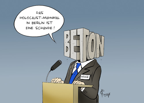 Cartoon: Betonkopf (medium) by Paolo Calleri tagged deutschland,politiker,parteien,afd,alternative,fuer,bjoern,hoecke,dresden,rede,holocaust,mahnmal,berlin,schande,rechtsextrem,rechtspopulismus,karikatur,cartoon,paolo,calleri,deutschland,politiker,parteien,afd,alternative,fuer,bjoern,hoecke,dresden,rede,holocaust,mahnmal,berlin,schande,rechtsextrem,rechtspopulismus,karikatur,cartoon,paolo,calleri