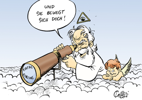 Cartoon: Bischofssynode (medium) by Paolo Calleri tagged paolo,cartoon,karikatur,homosexualitaet,verhuetung,kommunion,abendmahl,sakramente,scheidung,familie,moral,lebenswirklichkeit,beratungen,synode,bischoefe,religion,katholizismus,vatikan,rom,calleri,rom,vatikan,bischoefe,synode,beratungen,lebenswirklichkeit,moral,sex,familie,scheidung,sakramente,abendmahl,kommunion,verhuetung,homosexualitaet,karikatur,cartoon,paolo,calleri