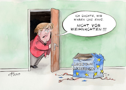 Cartoon: Corona-Maßnahmen (medium) by Paolo Calleri tagged welt,deutschland,corona,covid,19,pandemie,masnahmen,bund,laender,lockdown,light,ministerpraesidenten,weihnachten,zeitraum,november,dezember,hotels,gastgewerbe,beherbergung,familienfeiern,bundeskanzlerin,angela,merkel,bundesregierung,gesellschaft,arbeit,soziales,schulen,familien,karikatur,cartoon,paolo,calleri,welt,deutschland,corona,covid,19,pandemie,masnahmen,bund,laender,lockdown,light,ministerpraesidenten,weihnachten,zeitraum,november,dezember,hotels,gastgewerbe,beherbergung,familienfeiern,bundeskanzlerin,angela,merkel,bundesregierung,gesellschaft,arbeit,soziales,schulen,familien,karikatur,cartoon,paolo,calleri