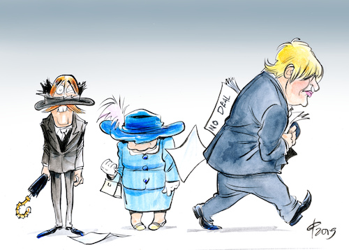 Cartoon: Der Lahmleger (medium) by Paolo Calleri tagged eu,uk,gb,vereinigtes,koenigreich,premier,premierminister,boris,johnson,zwangspause,parlament,pause,parlamentspause,brexit,austritt,gemeinschaft,union,europa,queen,elizabeth,no,deal,abkommen,karikatur,cartoon,paolo,calleri,eu,uk,gb,vereinigtes,koenigreich,premier,premierminister,boris,johnson,zwangspause,parlament,pause,parlamentspause,brexit,austritt,gemeinschaft,union,europa,queen,elizabeth,no,deal,abkommen,karikatur,cartoon,paolo,calleri