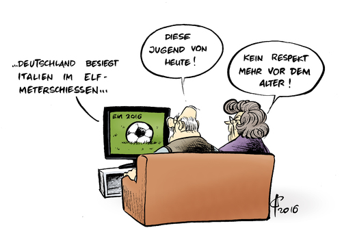 Cartoon: Elfmeterkrimi (medium) by Paolo Calleri tagged frankreich,em,europameisterschaft,uefa,fussball,sport,deutschland,italien,angstgegner,teams,alter,jugend,elfmeter,elfmeterschiessen,sieg,niederlage,viertelfinale,karikatur,cartoon,paolo,calleri,frankreich,em,europameisterschaft,uefa,fussball,sport,deutschland,italien,angstgegner,teams,alter,jugend,elfmeter,elfmeterschiessen,sieg,niederlage,viertelfinale,karikatur,cartoon,paolo,calleri