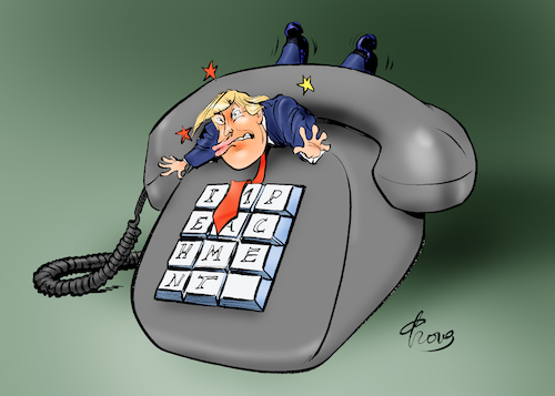 Cartoon: Erhöhter Druck (medium) by Paolo Calleri tagged usa,ukraine,us,praesident,donald,trump,anruf,telefonat,selenskj,druck,erpressung,militaerhilfen,finanzen,whistleblower,zeugen,gespraech,amtsenthebung,impeachment,verfahren,demokraten,republikaner,karikatur,cartoon,paolo,calleri,usa,ukraine,us,praesident,donald,trump,anruf,telefonat,selenskj,druck,erpressung,militaerhilfen,finanzen,whistleblower,zeugen,gespraech,amtsenthebung,impeachment,verfahren,demokraten,republikaner,karikatur,cartoon,paolo,calleri