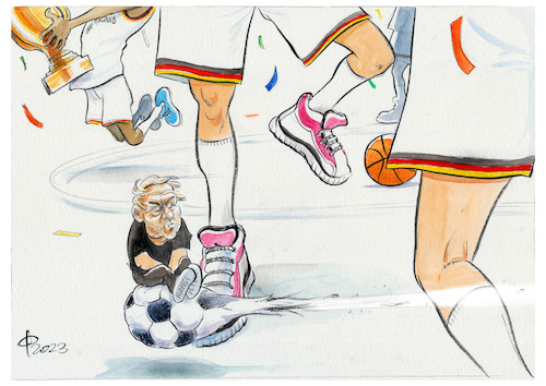 Cartoon: Flick (medium) by Paolo Calleri tagged deutschland,sport,fussball,basketball,weltmeister,meisterschaft,dfb,nationalmannschaft,trainer,hansi,flick,entlassung,karikatur,cartoon,paolo,calleri,deutschland,sport,fussball,basketball,weltmeister,meisterschaft,dfb,nationalmannschaft,trainer,hansi,flick,entlassung,karikatur,cartoon,paolo,calleri