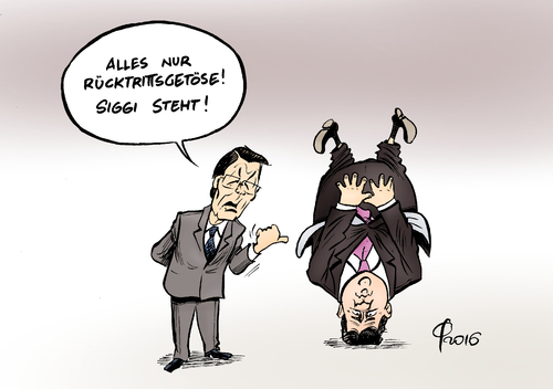 Cartoon: Gabriel steht (medium) by Paolo Calleri tagged deutschland,spd,sozialdemokraten,vorsitzender,sigmar,gabriel,politiker,franz,muentefering,getoese,geruechte,wahlkampf,kandidat,frage,kanzler,karikatur,cartoon,paolo,calleri,deutschland,spd,sozialdemokraten,vorsitzender,sigmar,gabriel,politiker,franz,muentefering,getoese,geruechte,wahlkampf,kandidat,frage,kanzler,karikatur,cartoon,paolo,calleri