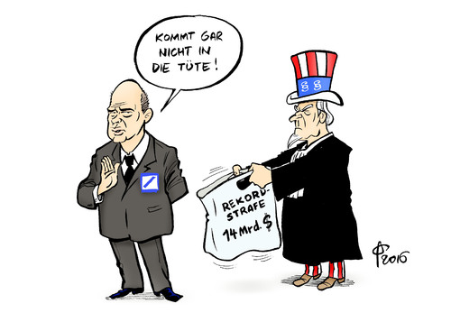 Cartoon: Hypothekenvergleich (medium) by Paolo Calleri tagged usa,regierung,deutsche,bank,banken,finanzen,immoblilien,finanzkrise,hypotheken,vergleich,darlehen,strafe,rekord,hoehe,vorstandvorsitzender,john,cryan,justiz,karikatur,cartoon,paolo,calleri,usa,regierung,deutsche,bank,banken,finanzen,immoblilien,finanzkrise,hypotheken,vergleich,darlehen,strafe,rekord,hoehe,vorstandvorsitzender,john,cryan,justiz,karikatur,cartoon,paolo,calleri