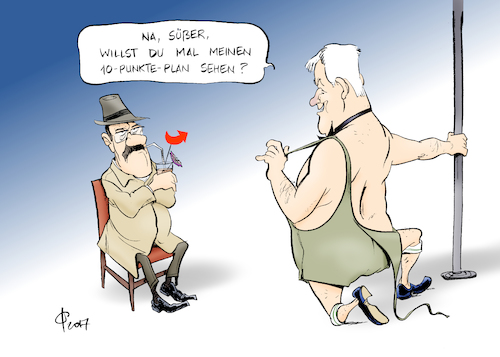 Cartoon: Lapdance und Lederhose (medium) by Paolo Calleri tagged deutschland,bundestagswahl,union,csu,positionspapier,rechts,afd,waehler,ministerpraesident,parteivorsitzender,horst,seehofer,plan,karikatur,cartoon,paolo,calleri,deutschland,bundestagswahl,union,csu,positionspapier,rechts,afd,waehler,ministerpraesident,parteivorsitzender,horst,seehofer,plan,karikatur,cartoon,paolo,calleri