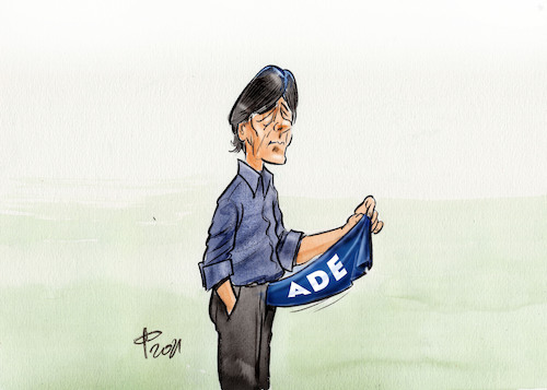 Cartoon: Löw-Abschied (medium) by Paolo Calleri tagged jogi,löw,fussball,bundestrainer,dfb,deutschland,abschied,euro,2020,europameisterschaft,weltmeister,siege,niederlagen,karikatur,cartoon,paolo,calleri,jogi,löw,fussball,bundestrainer,dfb,deutschland,abschied,euro,2020,europameisterschaft,weltmeister,siege,niederlagen,karikatur,cartoon,paolo,calleri