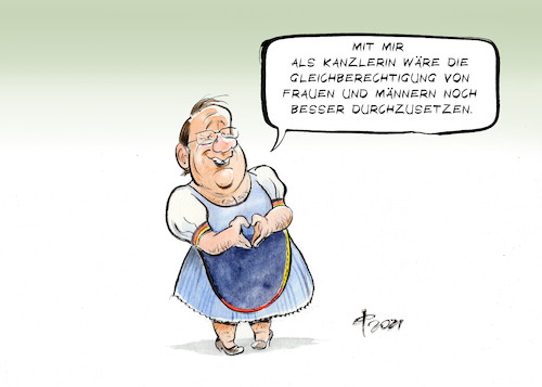 Cartoon: Mädchen für alles (medium) by Paolo Calleri tagged deutschland,bundestagswahl,2021,parteien,kanzlerkandidat,armin,laschet,gepraech,live,talk,brigitte,frauenzeitschrift,gleichberechtigung,maenner,frauen,cdu,union,konservativ,wirtschaft,gesellschaft,erziehung,bildung,beruf,karikatur,cartoon,paolo,calleri,deutschland,bundestagswahl,2021,parteien,kanzlerkandidat,armin,laschet,gepraech,live,talk,brigitte,frauenzeitschrift,gleichberechtigung,maenner,frauen,cdu,union,konservativ,wirtschaft,gesellschaft,erziehung,bildung,beruf,karikatur,cartoon,paolo,calleri