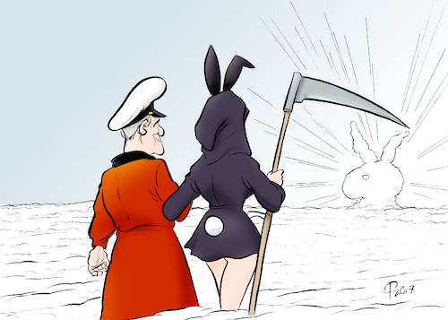 Cartoon: Playboy-Himmel (medium) by Paolo Calleri tagged usa,playboy,magazin,gruender,hugh,hefner,maenner,maennermagazin,bunny,tod,hase,verleger,journalismus,medien,karikatur,cartoon,paolo,calleri,usa,playboy,magazin,gruender,hugh,hefner,maenner,maennermagazin,bunny,tod,hase,verleger,journalismus,medien,karikatur,cartoon,paolo,calleri