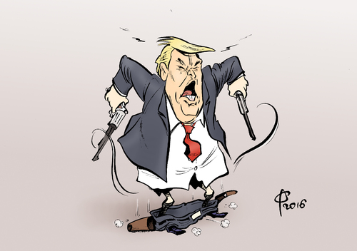 Cartoon: Revolverheld (medium) by Paolo Calleri tagged usa,praesidentschaft,kandidaten,wahlen,donald,trump,republikaner,waffen,gesetze,lobby,massaker,attentat,club,homosexuelle,populismus,muslime,islamophob,karikatur,cartoon,paolo,calleri,usa,praesidentschaft,kandidaten,wahlen,donald,trump,republikaner,waffen,gesetze,lobby,massaker,attentat,club,homosexuelle,populismus,muslime,islamophob,karikatur,cartoon,paolo,calleri