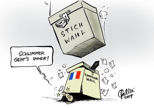 Cartoon: Schlimmer geht s immer (medium) by Paolo Calleri tagged frankreich,kommunalwahlen,wahlen,sozialisten,linke,präsident,francois,hollande,schlappe,parteien,front,national,fn,stichwahl,karikatur,cartoon,paolo,calleri,frankreich,kommunalwahlen,wahlen,sozialisten,linke,präsident,francois,hollande,schlappe,parteien,front,national,fn,stichwahl,karikatur,cartoon,paolo,calleri