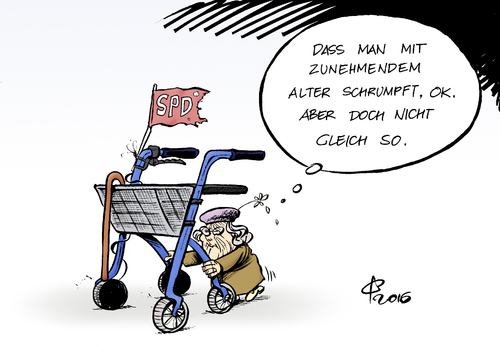 Cartoon: Schrumpfende SPD (medium) by Paolo Calleri tagged deutschland,parteien,umfragen,ard,deutschlandtrend,spd,rekordtief,volkspartei,wahlen,waehler,waehlerwanderung,karikatur,cartoon,paolo,calleri,deutschland,parteien,umfragen,ard,deutschlandtrend,spd,rekordtief,volkspartei,wahlen,waehler,waehlerwanderung,karikatur,cartoon,paolo,calleri