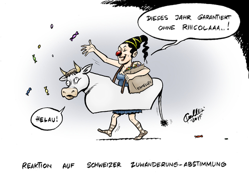 Cartoon: Helau (medium) by Paolo Calleri tagged calleri,paolo,cartoon,karikatur,rosenmontag,fasching,karneval,perosnenfreizügigkeit,binnenmarkt,abkommen,eu,volkspartei,schweizer,svp,begrenzung,immigration,zuwanderung,volksabstimmung,demokratie,direkte,abstimmung,eidgenossen,ch,schweiz,schweiz,ch,eidgenossen,abstimmung,direkte,demokratie,volksabstimmung,zuwanderung,immigration,begrenzung,svp,schweizer,volkspartei,eu,abkommen,binnenmarkt,perosnenfreizügigkeit,karikatur,cartoon,paolo,calleri