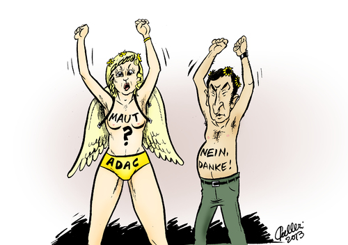 Cartoon: Seit an Seit (medium) by Paolo Calleri tagged automobilclub,adac,gelbe,engel,partei,bündnis,90,die,grünen,cem,özdemir,große,koalition,csu,maut,pkw,kraftfahrzeuge,autobahn,deutschland,ausländer,mineralölsteuer,karikatur,cartoon,paolo,calleri,seit,automobilclub,adac,gelbe,engel,partei,bündnis,90,die,grünen,cem,özdemir,große,koalition,csu,maut,pkw,kraftfahrzeuge,autobahn,deutschland,ausländer,mineralölsteuer,karikatur,cartoon,paolo,calleri