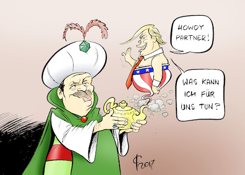 Cartoon: Strategische Partnerschaft (medium) by Paolo Calleri tagged usa,tuerkei,praesident,donald,trump,staatspraesident,recep,erdogan,zusammenarbeit,populismus,krieg,interessen,nato,is,fundamentalisten,rechtsstaat,justiz,karikatur,cartoon,paolo,calleri,usa,tuerkei,praesident,donald,trump,staatspraesident,recep,erdogan,zusammenarbeit,populismus,krieg,interessen,nato,is,fundamentalisten,rechtsstaat,justiz,karikatur,cartoon,paolo,calleri