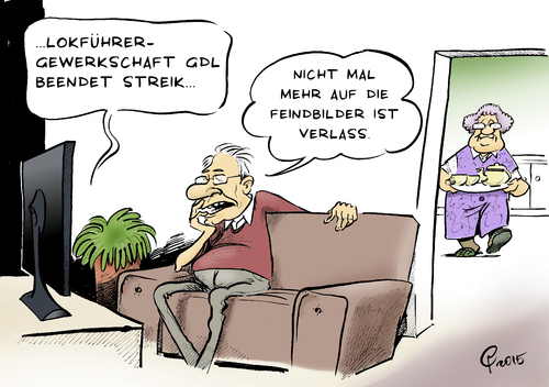 Cartoon: Streik-Ende (medium) by Paolo Calleri tagged deutschland,wirtschaft,arbeit,soziales,gewerkschaften,lokfuehrer,gdl,streik,ausstand,ende,deutsche,bahn,db,pendler,reisende,geseloeschaft,claus,weselsky,schlichtung,karikatur,cartoon,paolo,calleri,deutschland,wirtschaft,arbeit,soziales,gewerkschaften,lokfuehrer,gdl,streik,ausstand,ende,deutsche,bahn,db,pendler,reisende,geseloeschaft,claus,weselsky,schlichtung,karikatur,cartoon,paolo,calleri