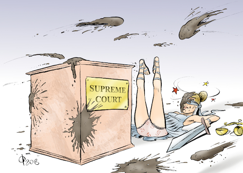 Cartoon: Supreme Schlammschlacht (medium) by Paolo Calleri tagged usa,justiz,kandidat,richter,kavanaugh,vorwuerfe,vergewaltigung,demokraten,republikaner,praesident,trump,metoo,frauen,maenner,ansehen,amt,wuerde,schlammschacht,justizia,karikatur,cartoon,paolo,calleri,usa,justiz,kandidat,richter,kavanaugh,vorwuerfe,vergewaltigung,demokraten,republikaner,praesident,trump,metoo,frauen,maenner,ansehen,amt,wuerde,schlammschacht,justizia,karikatur,cartoon,paolo,calleri