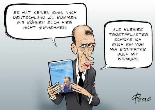 Cartoon: Trostpflaster (medium) by Paolo Calleri tagged eu,europa,tuerkei,syrien,griechenland,migranten,fluechtlinge,flucht,krieg,not,elend,cdu,union,friedrich,merz,wirtschaft,buch,obdachloser,karikatur,cartoon,paolo,calleri,eu,europa,tuerkei,syrien,griechenland,migranten,fluechtlinge,flucht,krieg,not,elend,cdu,union,friedrich,merz,wirtschaft,buch,obdachloser,karikatur,cartoon,paolo,calleri