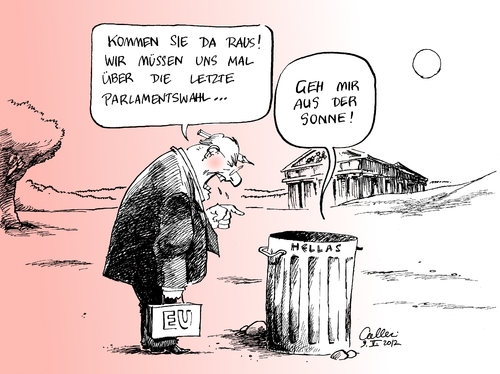 Cartoon: Trotzig (medium) by Paolo Calleri tagged tonne,fass,diogenes,austrittsforderungen,aufkündigung,sparkurs,regierungsbildung,parteienbündnis,partei,syriza,linke,eu,europa,eurozone,parlamentswahl,athen,griechenland,griechenland,athen,parlamentswahl,europa,eurozone,partei,parteienbündnis,syriza