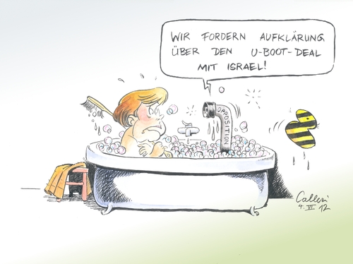 Cartoon: U-Boot-Deal (medium) by Paolo Calleri tagged regierung,opposition,rüstung,rüstungsexport,israel,unterwasserboote,uboote,atomar,bestückung,lieferung,sprengköpfe,ausrüstung,regierung,opposition,rüstung,rüstungsexport,israel,unterwasserboote,uboote,bestückung,sprengköpfe,ausrüstung,samson