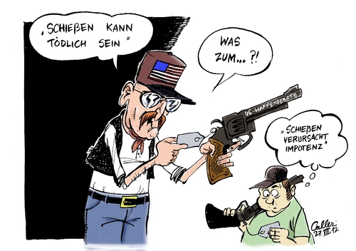 Cartoon: US-Waffendebatte (medium) by Paolo Calleri tagged usa,aurora,colorado,kino,cinema,premiere,batman,film,waffen,waffenarsenal,amok,amoklauf,todesschütze,james,holmes,amokläufer,massaker,bluttat,waffengesetze,waffenlobby,wahlkampf,waffenrechte