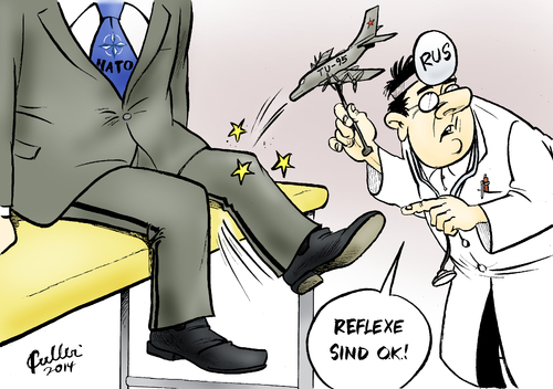 Cartoon: Vorsorgeuntersuchung (medium) by Paolo Calleri tagged ukraine,ostukraine,krise,russland,usa,westen,eu,nordsee,nato,mitgliedstaaten,niederlande,großbritannien,luftraum,test,reaktionsfähigkeit,kampfbomber,tu,95,karikatur,cartoon,paolo,calleri,ukraine,ostukraine,krise,russland,usa,westen,eu,nordsee,nato,mitgliedstaaten,niederlande,großbritannien,luftraum,test,reaktionsfähigkeit,kampfbomber,tu,95,karikatur,cartoon,paolo,calleri