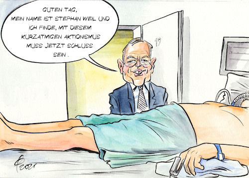 Cartoon: Weil er s kann (medium) by Paolo Calleri tagged deutschland,niedersachsen,politik,ministerpraesident,stephan,weil,lockdown,covid,19,corona,gesundheit,aktionismus,infektionen,intensivstationen,patiente,welle,gesellschaft,arbeit,soziales,medizin,intensivmedizin,pflege,pflegeberuf,betten,bundespolitik,landespolitik,inzidenzen,wissenschaft,karikatur,cartoon,paolo,calleri,deutschland,niedersachsen,politik,ministerpraesident,stephan,weil,lockdown,covid,19,corona,gesundheit,aktionismus,infektionen,intensivstationen,patiente,welle,gesellschaft,arbeit,soziales,medizin,intensivmedizin,pflege,pflegeberuf,betten,bundespolitik,landespolitik,inzidenzen,wissenschaft,karikatur,cartoon,paolo,calleri