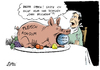 Cartoon: Wurscht (small) by Paolo Calleri tagged fleisch,fleischkonsum,menschheit,global,auswirkungen,fleischverzehr,agrarflaechen,co2,produktion,tierquaelerei,rohstoffe,futtermittel,landflaechen,landwirtschaft,verbraucher,umweltschaeden,umweltschutz,tierschutz,ernaehrung,fleischatlas