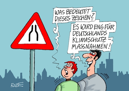 Cartoon: A weng eng (medium) by RABE tagged klima,klimaziele,klimawende,ampel,wissing,streit,umsetzung,rabe,ralf,böhme,cartoon,karikatur,pressezeichnung,farbcartoon,tagescartoon,dürre,klimakatastrophe,wüste,trockenheit,klimaschutz,klimaschutzmassnahmen,deutschland,expertenrat,rüge,verkehrsschild,enge,engstelle,verkehrszeichen,vater,sohn,klima,klimaziele,klimawende,ampel,wissing,streit,umsetzung,rabe,ralf,böhme,cartoon,karikatur,pressezeichnung,farbcartoon,tagescartoon,dürre,klimakatastrophe,wüste,trockenheit,klimaschutz,klimaschutzmassnahmen,deutschland,expertenrat,rüge,verkehrsschild,enge,engstelle,verkehrszeichen,vater,sohn