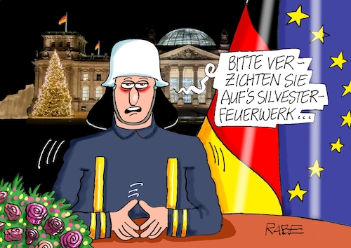 Cartoon: Ablöschen (medium) by RABE tagged warnsystem,sirene,warntag,katastrophenfall,ernstfall,rabe,ralf,böhme,cartoon,karikatur,pressezeichnung,farbcartoon,tagescartoon,dach,rathaus,bürgermeister,trompete,warnsignal,feuerwehr,brandmeister,neujahr,silvester,neujahrsansprache,neujahrsrede,silvetseransprache,silvesterrede,böller,feuerwerk,verzicht,feinstaub,merkelraute,tv,reichstag,warnsystem,sirene,warntag,katastrophenfall,ernstfall,rabe,ralf,böhme,cartoon,karikatur,pressezeichnung,farbcartoon,tagescartoon,dach,rathaus,bürgermeister,trompete,warnsignal,feuerwehr,brandmeister,neujahr,silvester,neujahrsansprache,neujahrsrede,silvetseransprache,silvesterrede,böller,feuerwerk,verzicht,feinstaub,merkelraute,tv,reichstag