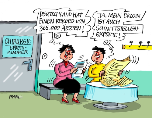 Cartoon: Ärzteüberschuss (medium) by RABE tagged ärzte,ärzteüberschuss,ärztemangel,schnittstelle,schnittstellenexperte,chirurgie,patient,wartezimmer,doktor,rabe,ralf,böhme,cartoon,karikatur,pressezeichnung,farbcartoon,tagescartoon,landärzte,augenarzt,ärzte,ärzteüberschuss,ärztemangel,schnittstelle,schnittstellenexperte,chirurgie,patient,wartezimmer,doktor,rabe,ralf,böhme,cartoon,karikatur,pressezeichnung,farbcartoon,tagescartoon,landärzte,augenarzt