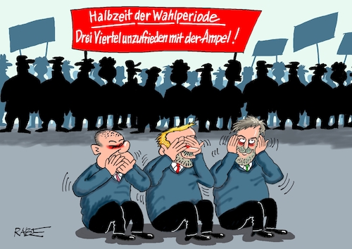 Cartoon: Affentheater (medium) by RABE tagged ampel,ampelregierung,ampelkoalition,umfrage,umfragewerte,grüne,fdp,spd,scholz,lindner,habeck,wumms,doppelwumms,rabe,ralf,böhme,cartoon,karikatur,pressezeichnung,farbcartoon,tagescartoon,affen,hören,sehen,sprache,demo,demonstranten,protest,transparente,ampel,ampelregierung,ampelkoalition,umfrage,umfragewerte,grüne,fdp,spd,scholz,lindner,habeck,wumms,doppelwumms,rabe,ralf,böhme,cartoon,karikatur,pressezeichnung,farbcartoon,tagescartoon,affen,hören,sehen,sprache,demo,demonstranten,protest,transparente