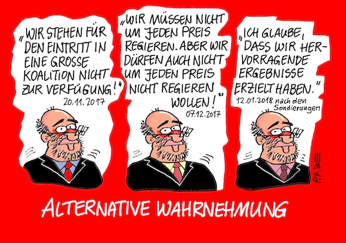 Cartoon: Alternative Fakten (medium) by RABE tagged martin,schulz,spd,alternative,fakten,wahrnehmung,sondierungsrunde,groko,neuwahlen,sonderparteitag,abstimmung,basis,jusos,bundestagswahl,minderheitsregierung,rabe,ralf,böhme,cartoon,karikatur,pressezeichnung,farbcartoon,tagescartoon,merkel,union,sondierungsergebnisse,cdu,csu,seehofer,dobrindt,regierung,martin,schulz,spd,alternative,fakten,wahrnehmung,sondierungsrunde,groko,neuwahlen,sonderparteitag,abstimmung,basis,jusos,bundestagswahl,minderheitsregierung,rabe,ralf,böhme,cartoon,karikatur,pressezeichnung,farbcartoon,tagescartoon,merkel,union,sondierungsergebnisse,cdu,csu,seehofer,dobrindt,regierung