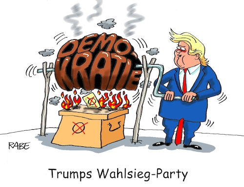 Cartoon: Am Lagerfeuer der Altsteinzeit (medium) by RABE tagged trump,usa,president,bolton,literatur,bücher,rabe,ralf,böhme,cartoon,karikatur,pressezeichnung,farbcartoon,tagescartoon,corona,biden,harris,wahlparty,wahlsieger,stimmauszählung,wahlbetrug,stimmabgabe,stimmzettel,briefwahl,lagerfeuer,grill,demokratie,feuer,flamme,wahlurne,wahlmänner,trump,usa,president,bolton,literatur,bücher,rabe,ralf,böhme,cartoon,karikatur,pressezeichnung,farbcartoon,tagescartoon,corona,biden,harris,wahlparty,wahlsieger,stimmauszählung,wahlbetrug,stimmabgabe,stimmzettel,briefwahl,lagerfeuer,grill,demokratie,feuer,flamme,wahlurne,wahlmänner