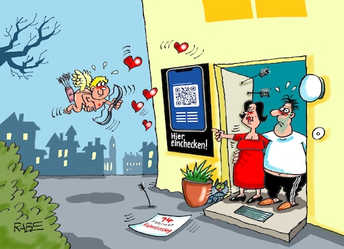 Cartoon: Amore Mio (medium) by RABE tagged valentin,valentinstag,amor,amore,pfeile,herzen,liebe,verliebte,rabe,ralf,böhme,cartoon,karikatur,pressezeichnung,farbcartoon,tagescartoon,ehepaar,corona,covpass,einchecken,coronaregel,impfnachweis,pfeil,bogen,valentin,valentinstag,amor,amore,pfeile,herzen,liebe,verliebte,rabe,ralf,böhme,cartoon,karikatur,pressezeichnung,farbcartoon,tagescartoon,ehepaar,corona,covpass,einchecken,coronaregel,impfnachweis,pfeil,bogen