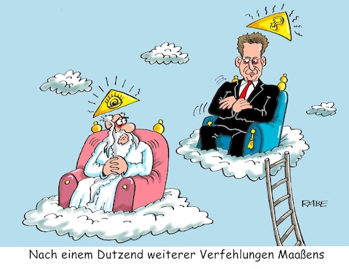 Cartoon: Aufstiegsleiter (medium) by RABE tagged maaßen,chemnitz,hetzjagd,verfehlung,verfassungsschutz,präsident,innenminister,horts,seehofer,union,cdu,csu,spd,kompromiss,rabe,ralf,böhme,cartoon,karikatur,pressezeichnung,farbcartoon,tagescartoon,gott,himmel,wolken,thronsessel,aufstiegsleiter,gehaltserhöhung,innenstaatssekretär,sicherheit,spionage,nachfolger,maaßen,chemnitz,hetzjagd,verfehlung,verfassungsschutz,präsident,innenminister,horts,seehofer,union,cdu,csu,spd,kompromiss,rabe,ralf,böhme,cartoon,karikatur,pressezeichnung,farbcartoon,tagescartoon,gott,himmel,wolken,thronsessel,aufstiegsleiter,gehaltserhöhung,innenstaatssekretär,sicherheit,spionage,nachfolger