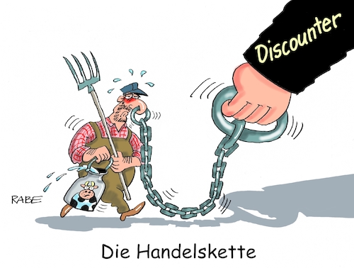 Cartoon: Bauernopfer (medium) by RABE tagged klima,klimawandel,fridays,for,future,greta,thunberg,kohle,kohleausstieg,rabe,ralf,böhme,cartoon,karikatur,pressezeichnung,farbcartoon,tagescartoon,klimaaktivisten,stilllegungsverhandlungen,fahrplan,bauern,handel,handelkette,agrarwirtschaft,supermarkt,discounter,julia,glöcker,fair,preise,preisbestimmung,lebensmittel,milch,kühe,stall,landwirte,milchpreise,agrarprodukte,verbraucher,treffen,geschäftsbeziehungen,kanzleramt,vertreter,einzelhandel,ernährungsindustrie,handelskette,kette,mistgabel,nasenring,klima,klimawandel,fridays,for,future,greta,thunberg,kohle,kohleausstieg,rabe,ralf,böhme,cartoon,karikatur,pressezeichnung,farbcartoon,tagescartoon,klimaaktivisten,stilllegungsverhandlungen,fahrplan,bauern,handel,handelkette,agrarwirtschaft,supermarkt,discounter,julia,glöcker,fair,preise,preisbestimmung,lebensmittel,milch,kühe,stall,landwirte,milchpreise,agrarprodukte,verbraucher,treffen,geschäftsbeziehungen,kanzleramt,vertreter,einzelhandel,ernährungsindustrie,handelskette,kette,mistgabel,nasenring