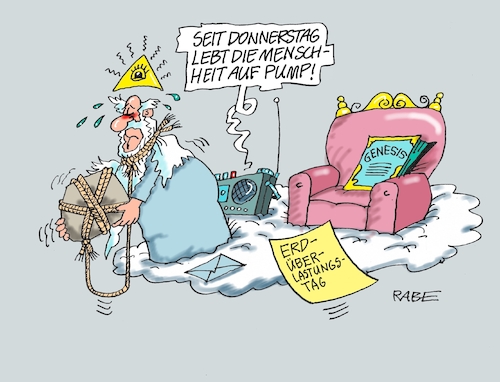 Cartoon: Belastend (medium) by RABE tagged klima,klimaziele,klimawende,ampel,wissing,streit,umsetzung,rabe,ralf,böhme,cartoon,karikatur,pressezeichnung,farbcartoon,tagescartoon,dürre,klimakatastrophe,wüste,erdüberlastung,erdüberlastungstag,pump,verschwendungssucht,verhältnisse,gott,wolke,himmel,genesis,erdbevölkerung,klima,klimaziele,klimawende,ampel,wissing,streit,umsetzung,rabe,ralf,böhme,cartoon,karikatur,pressezeichnung,farbcartoon,tagescartoon,dürre,klimakatastrophe,wüste,erdüberlastung,erdüberlastungstag,pump,verschwendungssucht,verhältnisse,gott,wolke,himmel,genesis,erdbevölkerung