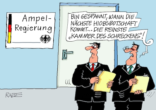 Cartoon: Bereinigungskammer (medium) by RABE tagged ampelregierung,scholz,spd,grüne,fdp,lindner,kinder,kindergrundsicherung,rabe,ralf,böhme,cartoon,karikatur,pressezeichnung,farbcartoon,tagescartoon,hausmeister,ohren,zähne,finanzierungskrise,karlsruhe,haushaltsurteil,milliardenloch,bereinigungssitzung,bundeshaushalt,haushaltsplanung,schuldenbremse,kammer,schreck,harry,porter,ampelregierung,scholz,spd,grüne,fdp,lindner,kinder,kindergrundsicherung,rabe,ralf,böhme,cartoon,karikatur,pressezeichnung,farbcartoon,tagescartoon,hausmeister,ohren,zähne,finanzierungskrise,karlsruhe,haushaltsurteil,milliardenloch,bereinigungssitzung,bundeshaushalt,haushaltsplanung,schuldenbremse,kammer,schreck,harry,porter