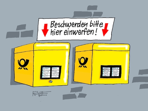 Cartoon: Beschwerden nonstop (medium) by RABE tagged brief,briefkasten,post,briefträger,briefe,cartoon,karikatue,rabe,ralf,böhme,pressezeichnung,farbcartoon,tagescartoon,beschwerde,beschwerdestelle,brief,briefkasten,post,briefträger,briefe,cartoon,karikatue,rabe,ralf,böhme,pressezeichnung,farbcartoon,tagescartoon,beschwerde,beschwerdestelle