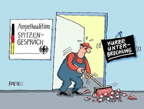 Cartoon: Besenrein (medium) by RABE tagged olaf,scholz,bundeskanzler,ankündigung,zeitenwende,ergebnisse,opposition,union,rabe,ralf,böhme,cartoon,karikatur,pressezeichnung,farbcartoon,tagescartoon,kluft,spalt,brücke,ampel,ampelregierung,spitzengespräch,koalitionsgespräche,unterbrechung,pause,reinigungskraft,kehrer,besen,saubermann,zähne,ohren,nase,blut,olaf,scholz,bundeskanzler,ankündigung,zeitenwende,ergebnisse,opposition,union,rabe,ralf,böhme,cartoon,karikatur,pressezeichnung,farbcartoon,tagescartoon,kluft,spalt,brücke,ampel,ampelregierung,spitzengespräch,koalitionsgespräche,unterbrechung,pause,reinigungskraft,kehrer,besen,saubermann,zähne,ohren,nase,blut