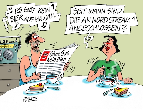 Cartoon: Biernotstand (medium) by RABE tagged gas,gassparen,gasnotstand,gasgeben,sanktionen,gasspeicher,gasheizung,rabe,ralf,böhme,cartoon,karikatur,pressezeichnung,farbcartoon,tagescartoon,robert,habeck,putin,ukrainekrieg,inflation,bier,bierbrauer,biertrinker,hawaii,lied,schlager,brauerei,gas,gassparen,gasnotstand,gasgeben,sanktionen,gasspeicher,gasheizung,rabe,ralf,böhme,cartoon,karikatur,pressezeichnung,farbcartoon,tagescartoon,robert,habeck,putin,ukrainekrieg,inflation,bier,bierbrauer,biertrinker,hawaii,lied,schlager,brauerei