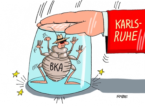 Cartoon: BKA (medium) by RABE tagged bka,überwachung,spionage,abhörskandal,wanzen,spione,rabe,ralf,böhme,cartoon,karikatur,pressezeichnung,farbcartoon,tagescartoon,karsruhel,bundesverfassungsgericht,glas,wanze,insekt,verbot,einschränkung,bürger,bka,überwachung,spionage,abhörskandal,wanzen,spione,rabe,ralf,böhme,cartoon,karikatur,pressezeichnung,farbcartoon,tagescartoon,karsruhel,bundesverfassungsgericht,glas,wanze,insekt,verbot,einschränkung,bürger