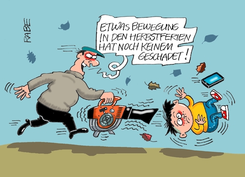 Cartoon: Bläsersonate (medium) by RABE tagged schule,schüler,schulferien,herbstferien,urlaub,rabe,ralf,böhme,cartoon,karikatur,pressezeichnung,farbcartoon,tagescartoon,handy,herbstlaub,herbstbläser,bewegung,laubbläser,schule,schüler,schulferien,herbstferien,urlaub,rabe,ralf,böhme,cartoon,karikatur,pressezeichnung,farbcartoon,tagescartoon,handy,herbstlaub,herbstbläser,bewegung,laubbläser