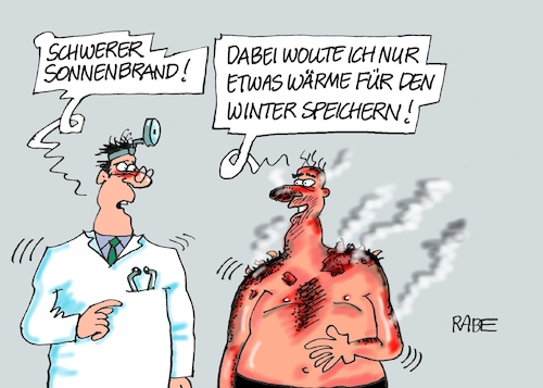 Cartoon: Brandgefährliches (medium) by RABE tagged hitze,dürre,klima,klimawandel,wetterextreme,trockenheit,rabe,ralf,böhme,cartoon,karikatur,pressezeichnung,farbcartoon,tagescartoon,sommer,extremwetter,fächer,arzt,doktor,patient,sonne,hitzschlag,sonnenbrand,brandwunden,brandblasen,wärmespeicher,gaskrise,gasknappheit,winter,kälte,heizung,hitze,dürre,klima,klimawandel,wetterextreme,trockenheit,rabe,ralf,böhme,cartoon,karikatur,pressezeichnung,farbcartoon,tagescartoon,sommer,extremwetter,fächer,arzt,doktor,patient,sonne,hitzschlag,sonnenbrand,brandwunden,brandblasen,wärmespeicher,gaskrise,gasknappheit,winter,kälte,heizung