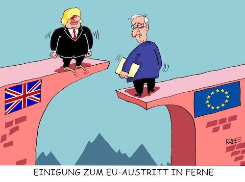 Cartoon: Brexit schon wieder (medium) by RABE tagged brexit,no,deal,johnson,boris,downing,street,austritt,eu,brüssel,london,rabe,ralf,böhme,cartoon,karikatur,pressezeichnung,farbcartoon,tagescartoon,may,juncker,luxemburg,brücke,ungeregelt,abkommen,risiko,real,brexit,no,deal,johnson,boris,downing,street,austritt,eu,brüssel,london,rabe,ralf,böhme,cartoon,karikatur,pressezeichnung,farbcartoon,tagescartoon,may,juncker,luxemburg,brücke,ungeregelt,abkommen,risiko,real