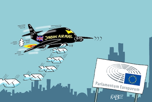 Cartoon: Briefbomber (medium) by RABE tagged brexit,no,deal,johnson,boris,downing,street,austritt,eu,brüssel,london,rabe,ralf,böhme,cartoon,karikatur,pressezeichnung,farbcartoon,tagescartoon,may,juncker,luxemburg,briefe,tusk,aufschub,ende,oktober,flieger,bomber,bomben,brexit,no,deal,johnson,boris,downing,street,austritt,eu,brüssel,london,rabe,ralf,böhme,cartoon,karikatur,pressezeichnung,farbcartoon,tagescartoon,may,juncker,luxemburg,briefe,tusk,aufschub,ende,oktober,flieger,bomber,bomben