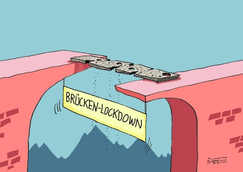 Cartoon: Brückenlock (medium) by RABE tagged corona,bundländerkonferenz,merkel,kanzleramt,lockerungen,stufenplan,öffnungen,lockdown,shutdown,baumärkte,impfdosen,rki,fallzahlen,inzidenzwert,spahn,impfzentren,impfreihenfolge,brücke,brücken,brückenlockdown,armin,laschet,nrw,wahlkampf,kanzlerkandidat,brett,wurmlöcher,corona,bundländerkonferenz,merkel,kanzleramt,lockerungen,stufenplan,öffnungen,lockdown,shutdown,baumärkte,impfdosen,rki,fallzahlen,inzidenzwert,spahn,impfzentren,impfreihenfolge,brücke,brücken,brückenlockdown,armin,laschet,nrw,wahlkampf,kanzlerkandidat,brett,wurmlöcher