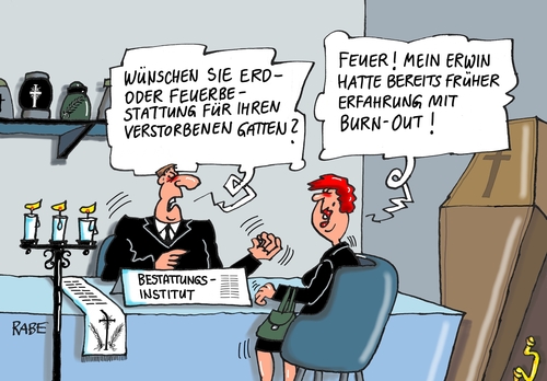 Cartoon: Burn Out (medium) by RABE tagged sterbehilfe,sterben,bundestag,gesetz,tod,bestatter,bestattungsinstitut,patient,gatte,rabe,ralf,böhme,cartoon,tagescartoon,pressezeichnung,farbcartoon,witwe,urne,sarg,kranzschleife,kerze,burn,out,ausgebrannt,erdbestattung,feuerbestattung,sterbehilfe,sterben,bundestag,gesetz,tod,bestatter,bestattungsinstitut,patient,gatte,rabe,ralf,böhme,cartoon,tagescartoon,pressezeichnung,farbcartoon,witwe,urne,sarg,kranzschleife,kerze,burn,out,ausgebrannt,erdbestattung,feuerbestattung